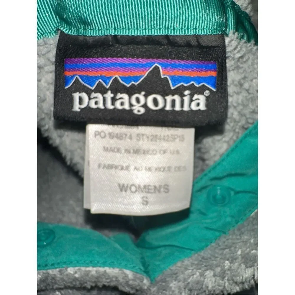Patagonia Women's Re-Tool Snap-T Pullover Fleece Stand Collar Grey Size Small